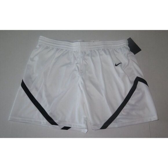 Nike CQ4357 106 Women's Plus Sz XXL White/Black Basketball Shorts - Picture 1 of 4